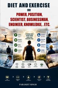Diet And Exercise = Power, Position, Scientist, Businessman, Engineer, Knowledge | Best Hindi Self Help & Success Book | Paramjit Singh | Rigi Publication